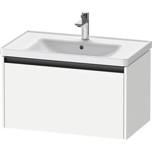 Duravit Ketho 2 wastafelonderbouwkast met 1 lade 78.4x45.5x44cm met greep antraciet wit mat K25083018180000