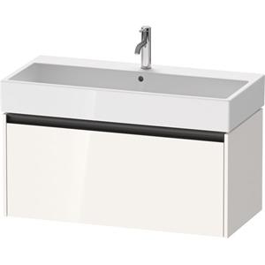 Duravit Ketho 2 wastafelonderbouwkast met 1 lade 98.4x46x44cm met greep antraciet hoogglans wit K25078022220000