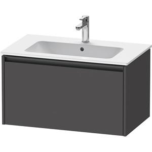 Duravit Ketho 2 wastafelonderbouwkast met 1 lade 81x48x44cm met greep antraciet grafiet mat K25063049490000