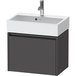 Duravit Ketho 2 wastafelonderbouwkast met 1 lade 58.4x39x44cm met greep antraciet grafiet mat K25073049490000