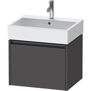 Duravit Ketho 2 wastafelonderbouwkast met 1 lade 58.4x46x44cm met greep antraciet grafiet mat K25075049490000