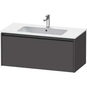 Duravit Ketho 2 wastafelonderbouwkast met 1 lade 101x48x44cm met greep antraciet grafiet mat K25064049490000