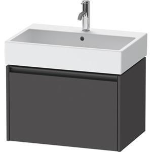 Duravit Ketho 2 wastafelonderbouwkast met 1 lade 68.4x46x44cm met greep antraciet grafiet mat K25076049490000