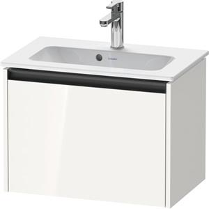 Duravit Ketho 2 wastafelonderbouwkast met 1 lade 61x39x44cm met greep antraciet hoogglans wit K25055022220000