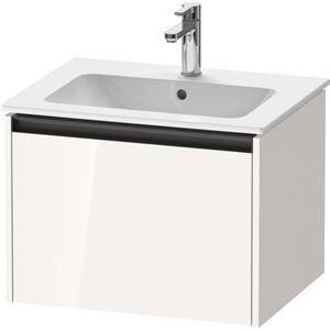 Duravit Ketho 2 wastafelonderbouwkast met 1 lade 61x48x44cm met greep antraciet hoogglans wit K25062022220000