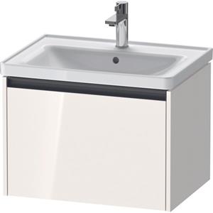 Duravit Ketho 2 wastafelonderbouwkast met 1 lade 63.4x45.5x44cm met greep antraciet hoogglans wit K25082022220000