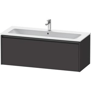 Duravit Ketho 2 wastafelonderbouwkast met 1 lade voor enkele wastafel 121x48x44cm met greep antraciet grafiet supermat K25065080800000