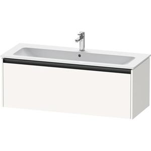 Duravit Ketho 2 wastafelonderbouwkast met 1 lade voor enkele wastafel 121x48x44cm met greep antraciet wit supermat K25065084840000