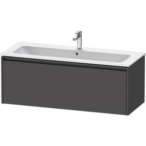 Duravit Ketho 2 wastafelonderbouwkast met 1 lade voor enkele wastafel 121x48x44cm met greep antraciet grafiet mat K25065049490000