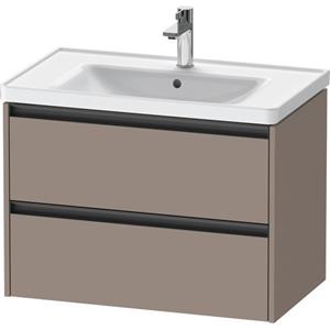 Duravit Ketho 2 wastafelonderbouwkast met 2 laden 78.4x45.5x54.9cm met grepen antraciet basalt mat K25283043430000