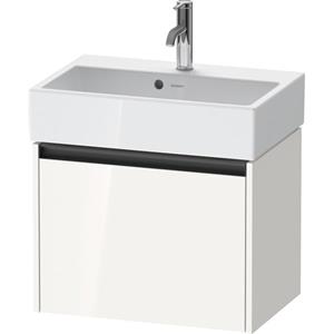 Duravit Ketho 2 wastafelonderbouwkast met 1 lade 58.4x39x44cm met greep antraciet hoogglans wit K25073022220000