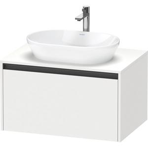 Duravit Ketho 2 wastafelonderbouwkast incl. consoleplaat met 1 lade 80x55x45.9cm met handgreep antraciet wit mat K24885018180000