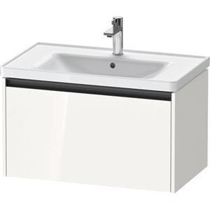 Duravit Ketho 2 wastafelonderbouwkast met 1 lade 78.4x45.5x44cm met greep antraciet hoogglans wit K25083022220000