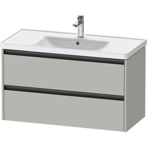 Duravit Ketho 2 wastafelonderbouwkast met 2 laden 98.4x45.5x54.9cm met grepen antraciet betongrijs mat K25284007070000