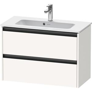 Duravit Ketho 2 wastafelonderbouwkast met 2 laden 81x39x54.9cm met grepen antraciet wit supermat K25256084840000