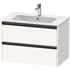 Duravit Ketho 2 wastafelonderbouwkast met 2 laden 81x48x55cm met grepen antraciet wit supermat K25263084840000