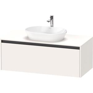 Duravit Ketho 2 wastafelonderbouwkast incl. consoleplaat met 1 lade 120x55x45.9cm met handgreep antraciet wit supermat K24887084840000