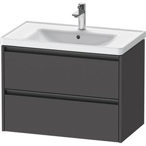 Duravit Ketho 2 wastafelonderbouwkast met 2 laden 78.4x45.5x54.9cm met grepen antraciet grafiet mat K25283049490000