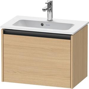 Duravit Ketho 2 wastafelonderbouwkast met 1 lade 61x39x44cm met greep antraciet natuur eiken mat K25055030300000