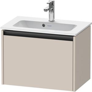 Duravit Ketho 2 wastafelonderbouwkast met 1 lade 61x39x44cm met greep antraciet taupe mat K25055091910000