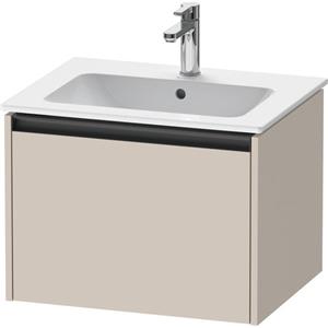 Duravit Ketho 2 wastafelonderbouwkast met 1 lade 61x48x44cm met greep antraciet taupe mat K25062091910000