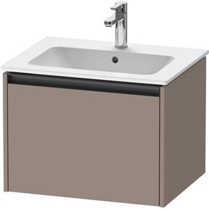 Duravit Ketho 2 wastafelonderbouwkast met 1 lade 61x48x44cm met greep antraciet basalt mat K25062043430000