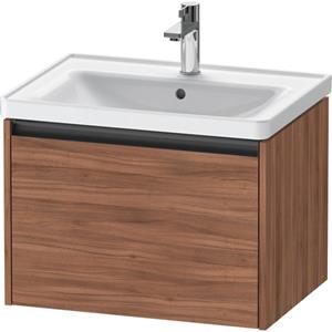 Duravit Ketho 2 wastafelonderbouwkast met 1 lade 63.4x45.5x44cm met greep antraciet noten mat K25082079790000