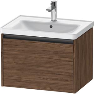 Duravit Ketho 2 wastafelonderbouwkast met 1 lade 63.4x45.5x44cm met greep antraciet donker noten mat K25082021210000