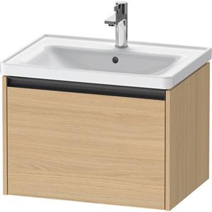 Duravit Ketho 2 wastafelonderbouwkast met 1 lade 63.4x45.5x44cm met greep antraciet natuur eiken mat K25082030300000