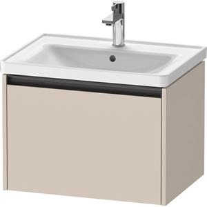 Duravit Ketho 2 wastafelonderbouwkast met 1 lade 63.4x45.5x44cm met greep antraciet taupe mat K25082091910000