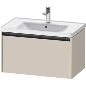 Duravit Ketho 2 wastafelonderbouwkast met 1 lade 78.4x45.5x44cm met greep antraciet taupe mat K25083091910000