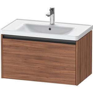 Duravit Ketho 2 wastafelonderbouwkast met 1 lade 78.4x45.5x44cm met greep antraciet noten mat K25083079790000