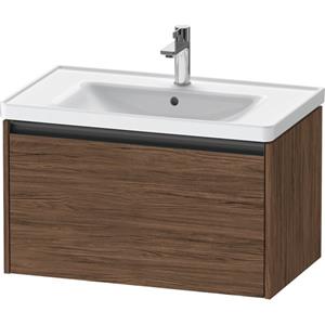 Duravit Ketho 2 wastafelonderbouwkast met 1 lade 78.4x45.5x44cm met greep antraciet donker noten mat K25083021210000