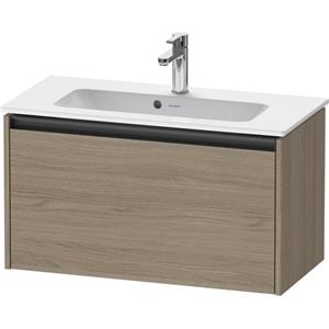 Duravit Ketho 2 wastafelonderbouwkast met 1 lade 68x39x44cm met greep antraciet eiken terra mat K25056035350000