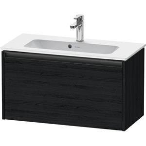 Duravit Ketho 2 wastafelonderbouwkast met 1 lade 68x39x44cm met greep antraciet eiken zwart mat K25056016160000