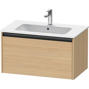 Duravit Ketho 2 wastafelonderbouwkast met 1 lade 81x48x44cm met greep antraciet natuur eiken mat K25063030300000