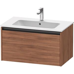 Duravit Ketho 2 wastafelonderbouwkast met 1 lade 81x48x44cm met greep antraciet noten mat K25063079790000