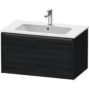 Duravit Ketho 2 wastafelonderbouwkast met 1 lade 81x48x44cm met greep antraciet eiken zwart mat K25063016160000