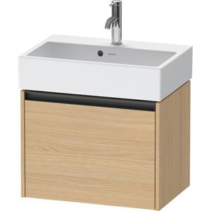 Duravit Ketho 2 wastafelonderbouwkast met 1 lade 58.4x39x44cm met greep antraciet natuur eiken mat K25073030300000