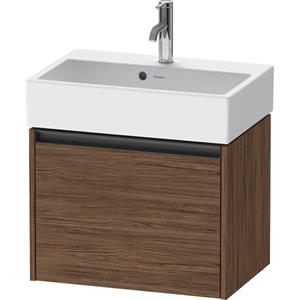 Duravit Ketho 2 wastafelonderbouwkast met 1 lade 58.4x39x44cm met greep antraciet donker noten mat K25073021210000