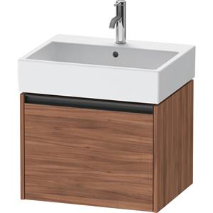 Duravit Ketho 2 wastafelonderbouwkast met 1 lade 58.4x46x44cm met greep antraciet noten mat K25075079790000