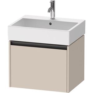 Duravit Ketho 2 wastafelonderbouwkast met 1 lade 58.4x46x44cm met greep antraciet taupe mat K25075091910000