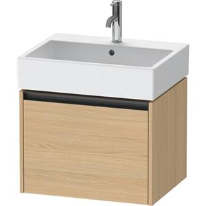 Duravit Ketho 2 wastafelonderbouwkast met 1 lade 58.4x46x44cm met greep antraciet natuur eiken mat K25075030300000