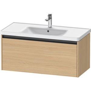 Duravit Ketho 2 wastafelonderbouwkast met 1 lade 98.4x45.5x44cm met greep antraciet natuur eiken mat K25084030300000