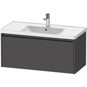 Duravit Ketho 2 wastafelonderbouwkast met 1 lade 98.4x45.5x44cm met greep antraciet grafiet mat K25084049490000