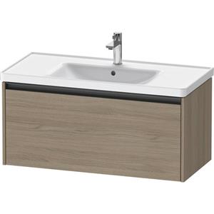 Duravit Ketho 2 wastafelonderbouwkast met 1 lade 98.4x45.5x44cm met greep antraciet eiken terra mat K25084035350000