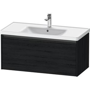 Duravit Ketho 2 wastafelonderbouwkast met 1 lade 98.4x45.5x44cm met greep antraciet eiken zwart mat K25084016160000