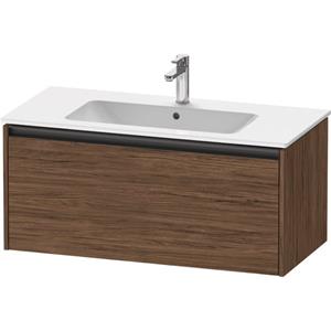 Duravit Ketho 2 wastafelonderbouwkast met 1 lade 101x48x44cm met greep antraciet donker noten mat K25064021210000