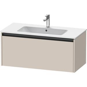 Duravit Ketho 2 wastafelonderbouwkast met 1 lade 101x48x44cm met greep antraciet taupe mat K25064091910000