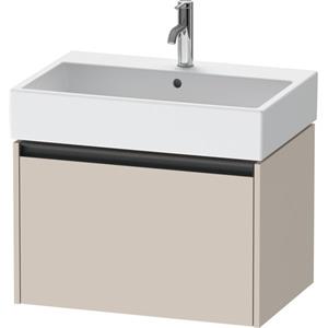 Duravit Ketho 2 wastafelonderbouwkast met 1 lade 68.4x46x44cm met greep antraciet taupe mat K25076091910000